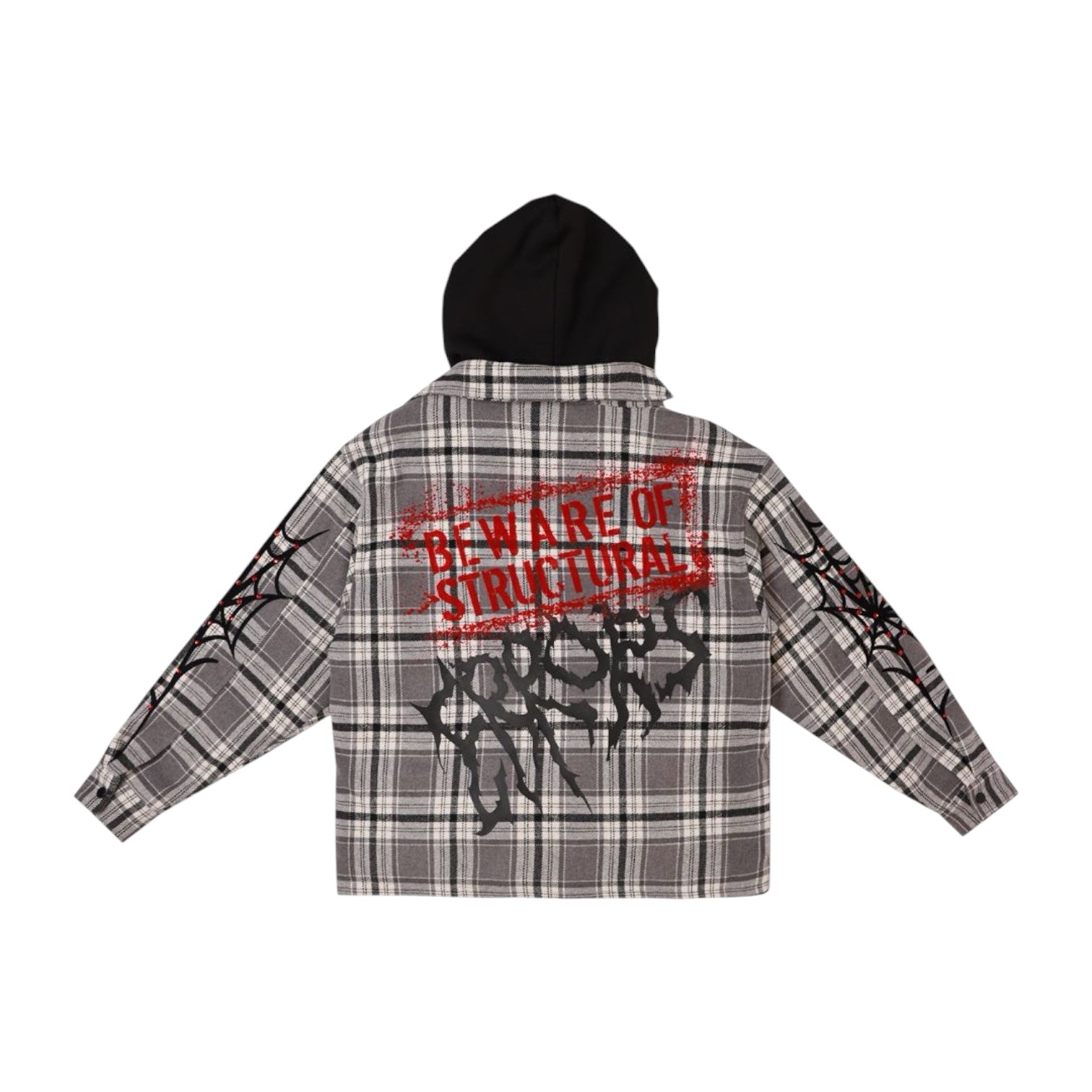 FIRST ROW: Beware of Structural Hood Shacket FRJ2107